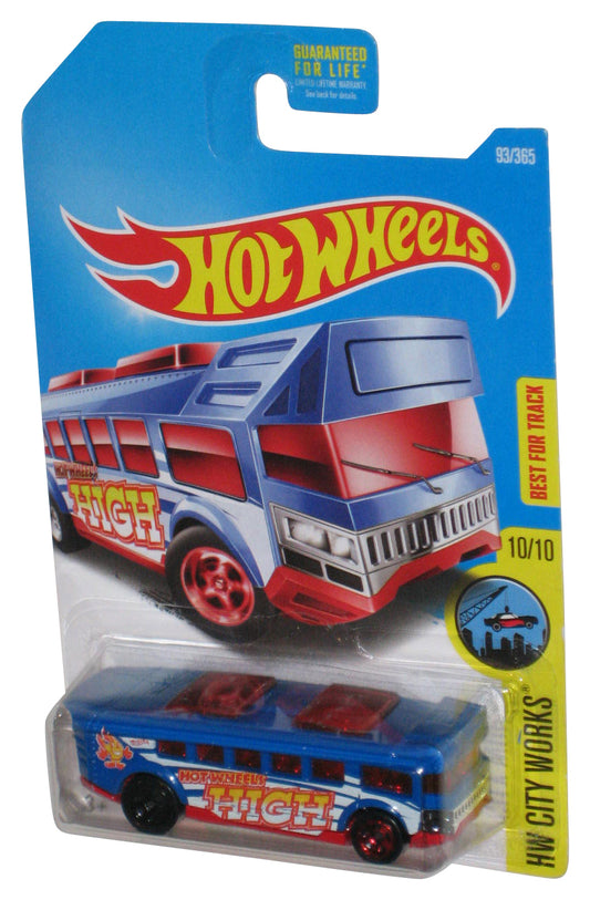 Hot Wheels HW City Works 10/10 (2015) Blue High Toy Bus 93/365