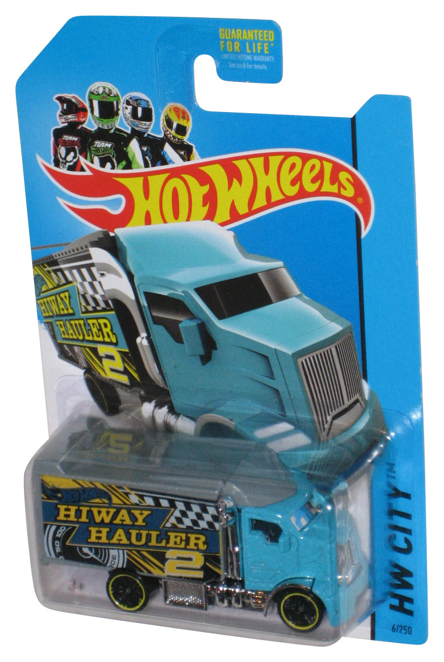 Hot Wheels HW City (2013) Light Blue Hiway Hauler 2 Toy Truck 6/250