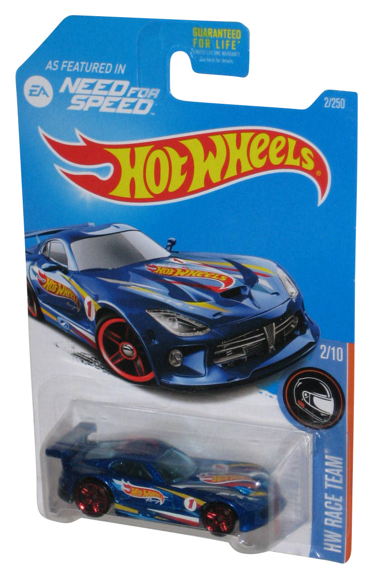 Hot Wheels HW Race Team 2/10 (2015) Need For Speed Blue SRT Viper GTS-R Toy Car 2/250
