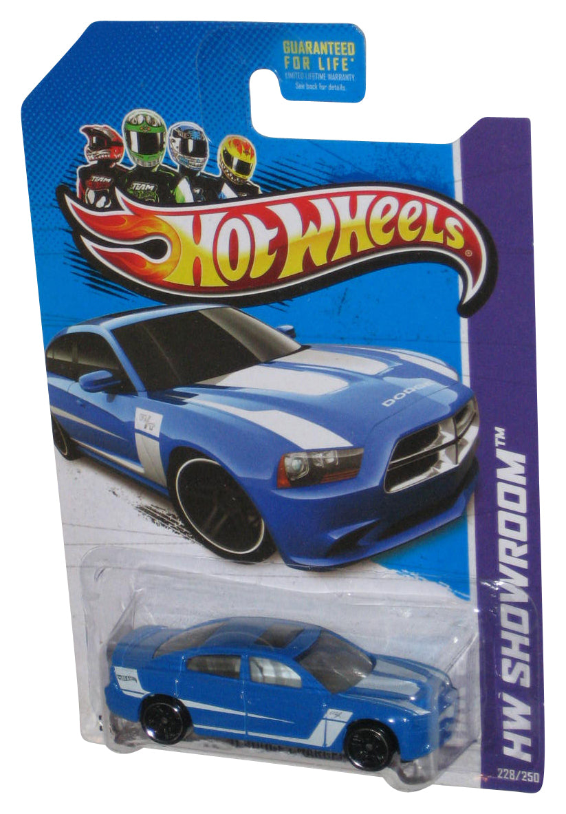 Hot Wheels HW Showroom (2012) Blue '11 Dodge Charger R/T Toy Car 228/250