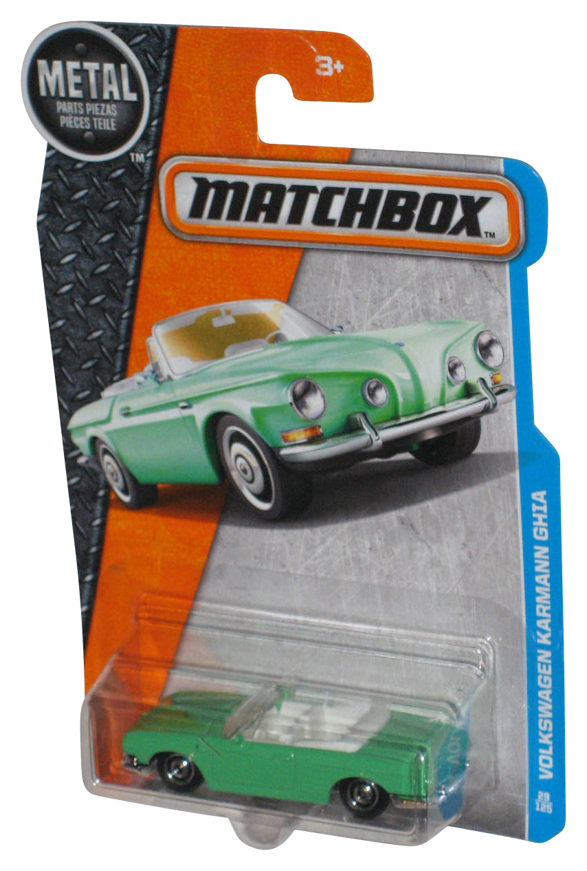 Matchbox Volkswagen Karmann Ghia (2016) Light Green Metal Toy Car 29/125