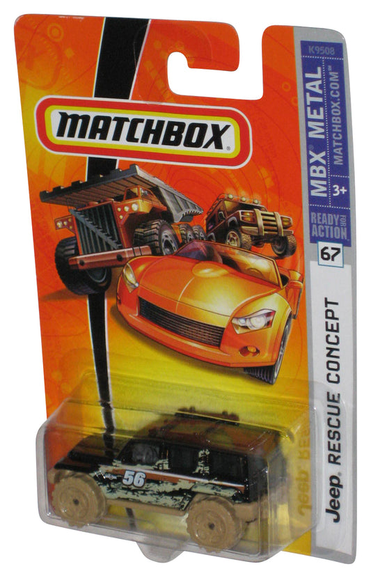 Matchbox MBX Metal (2007) Black Jeep Rescue Concept Toy Vehicle #67