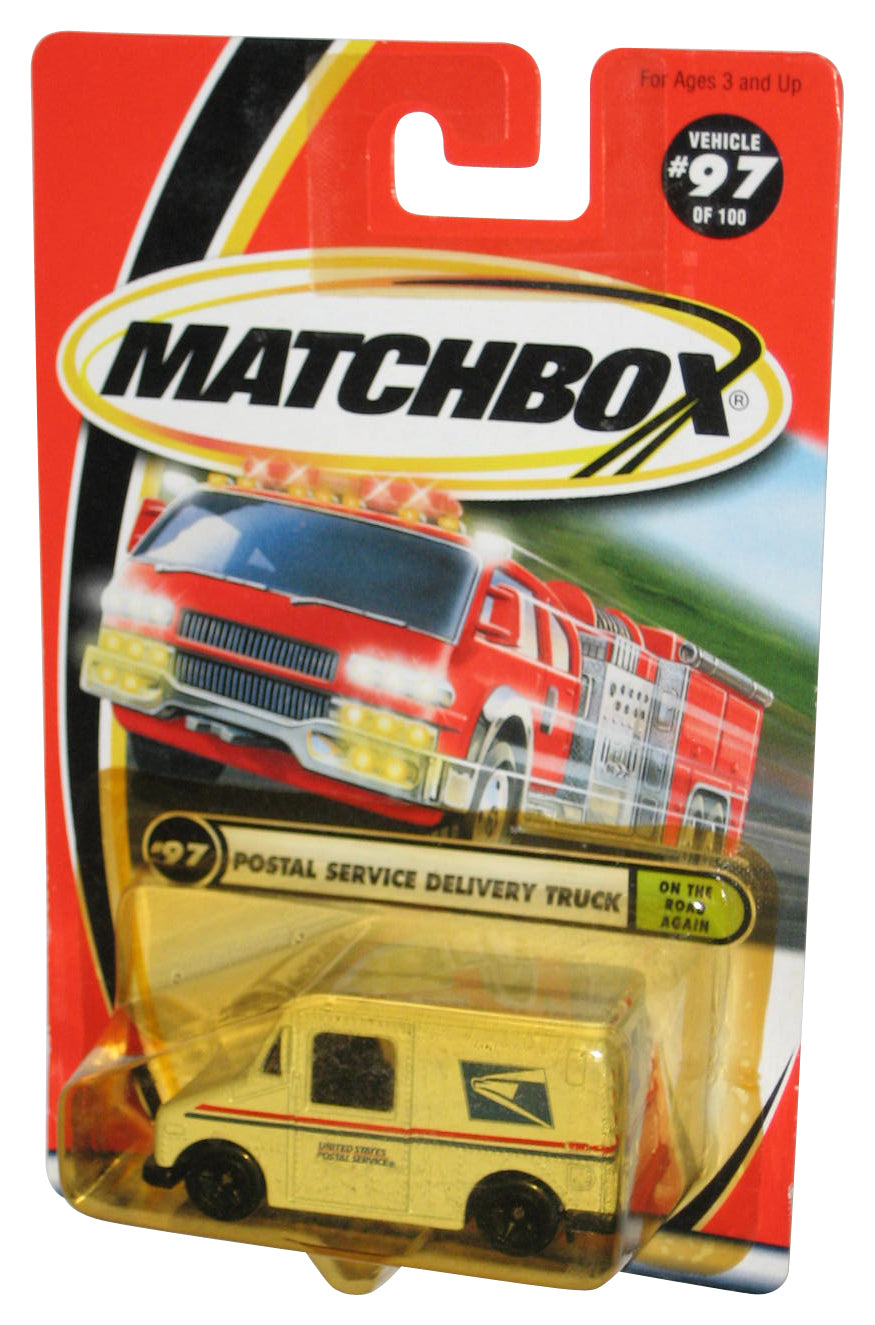 Matchbox City Dudes (2000) White Postal Service Delivery Truck 18/75 - (Plastic Yellow Tint)