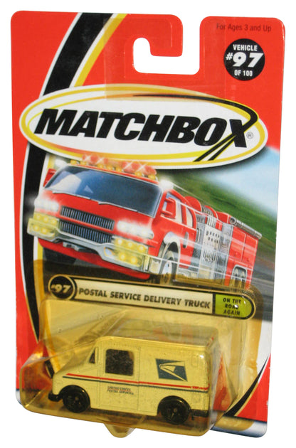 Matchbox City Dudes (2000) White Postal Service Delivery Truck 18/75 - (Plastic Yellow Tint)