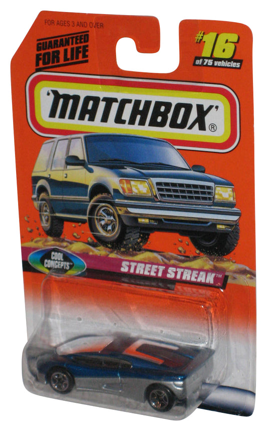 Matchbox Cool Concepts Street Streak (1997) Blue & Silver Toy Car 16/75