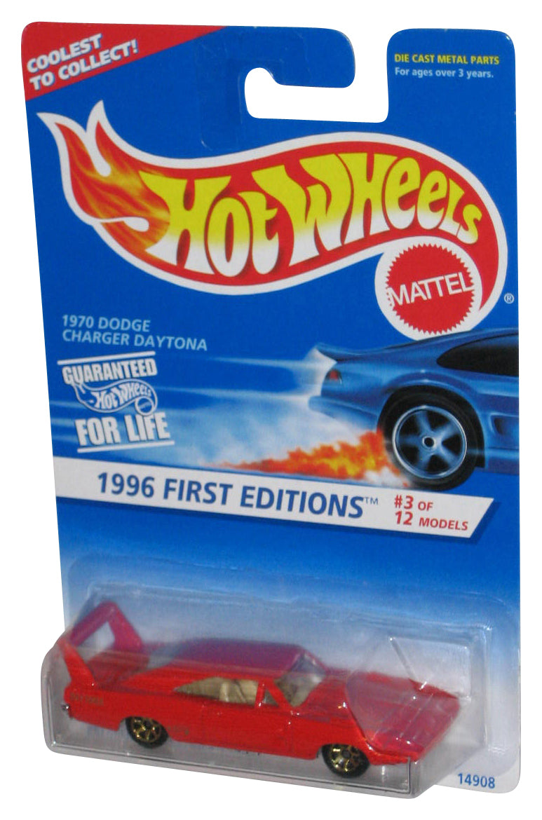 Hot Wheels 1996 First Editions 3/12 1970 Dodge Charger Daytona Red Toy Car #382