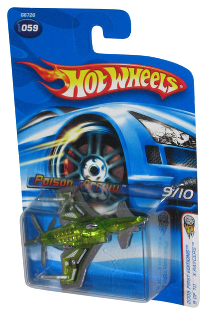Hot Wheels 2005 First Editions 9/10 X-Raycers Green Poison Arrow Toy Plane 059