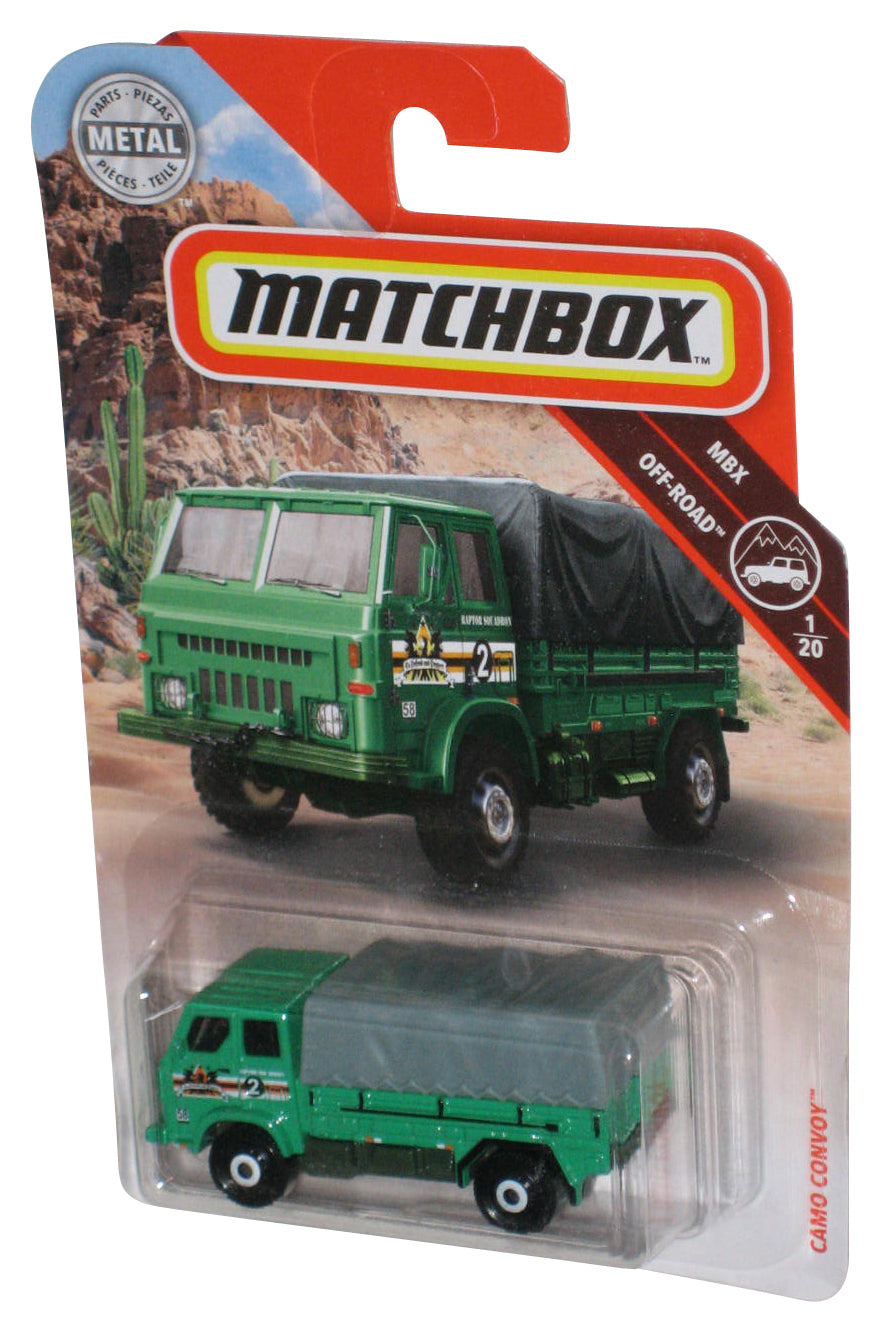 Matchbox MBX Off-Road 1/20 (2018) Green Camo Convoy Metal Toy Truck 80/100