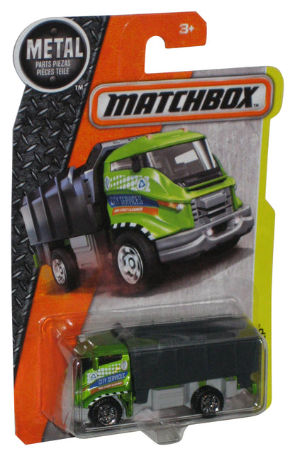 Matchbox Tilt N Tip (2015) Mattel Green & Black Metal Toy Truck 35/125 - (Cracked Plastic)