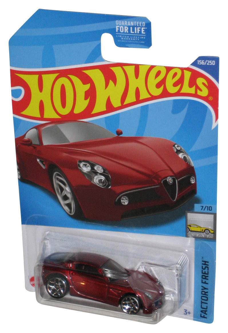 Hot Wheels Factory Fresh 7/10 (2021) Alfa Romeo 8C Competizione Red Toy Car 156/250