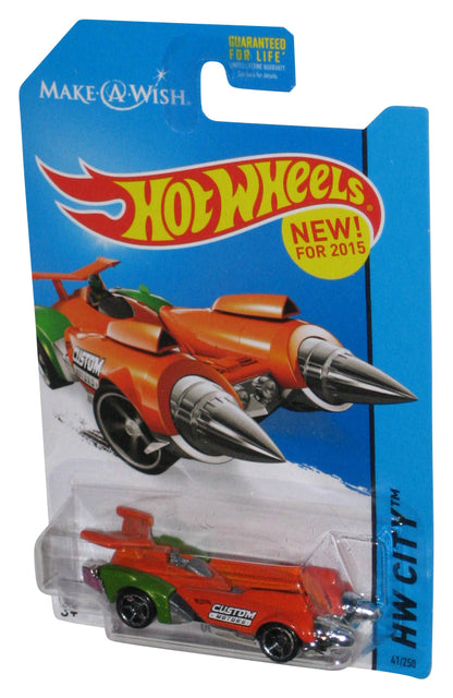Hot Wheels HW City (2015) Make A Wish Orange Ollie Rocket Toy Car 41/250