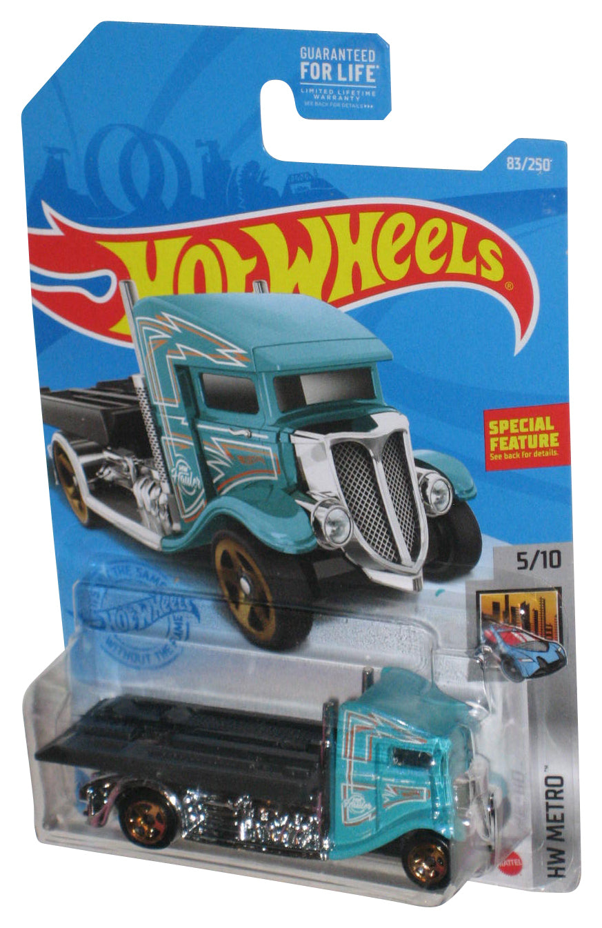 Hot Wheels HW Metro 5/10 (2020) Blue Fast-Bed Hauler Toy Truck 83/250