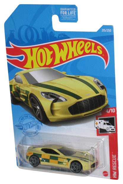 Hot Wheels HW Rescue 4/10 (2020) Yellow Aston Martin One-77 Toy Car 215/250
