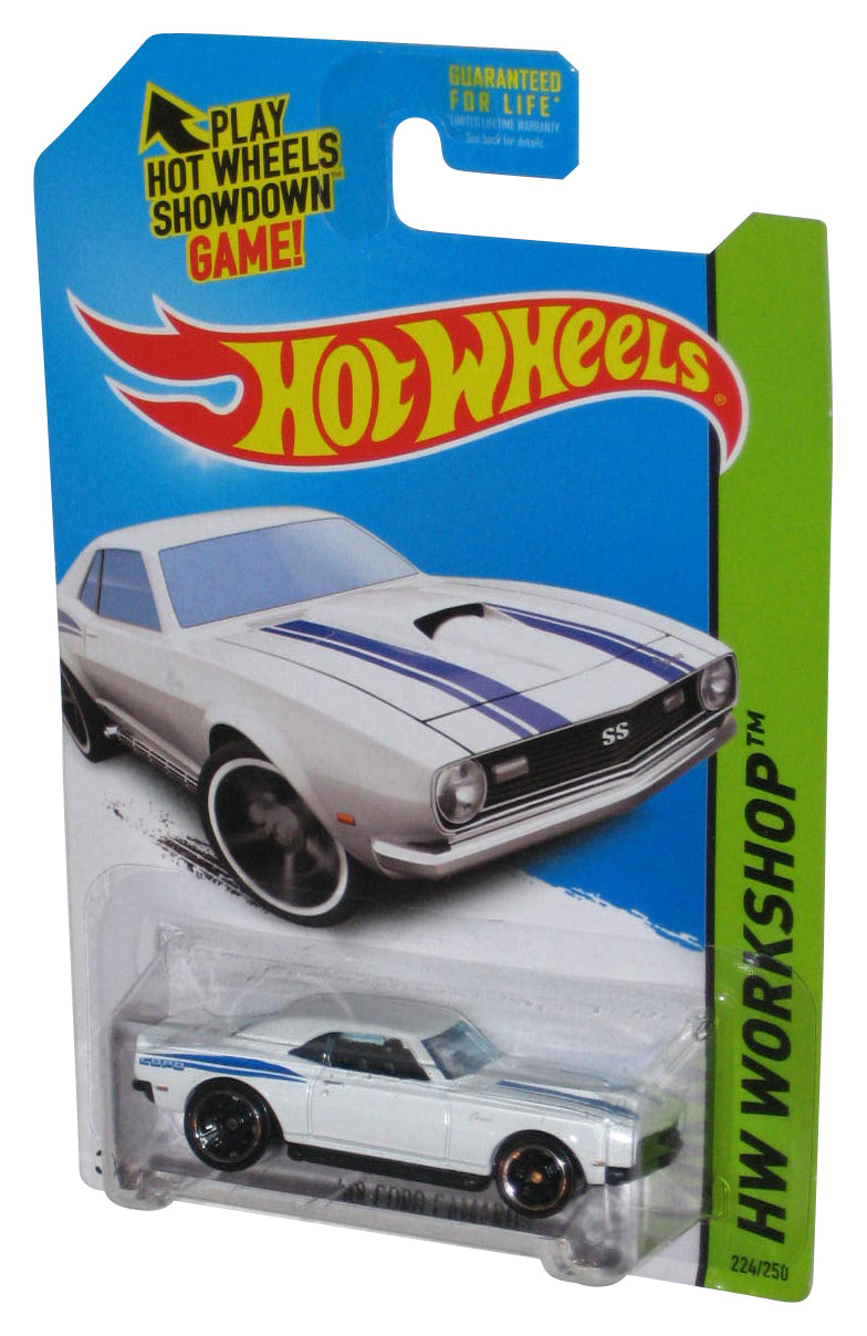 Hot Wheels HW Workshop 2013) White '68 Copo Camaro Toy Car 224/250