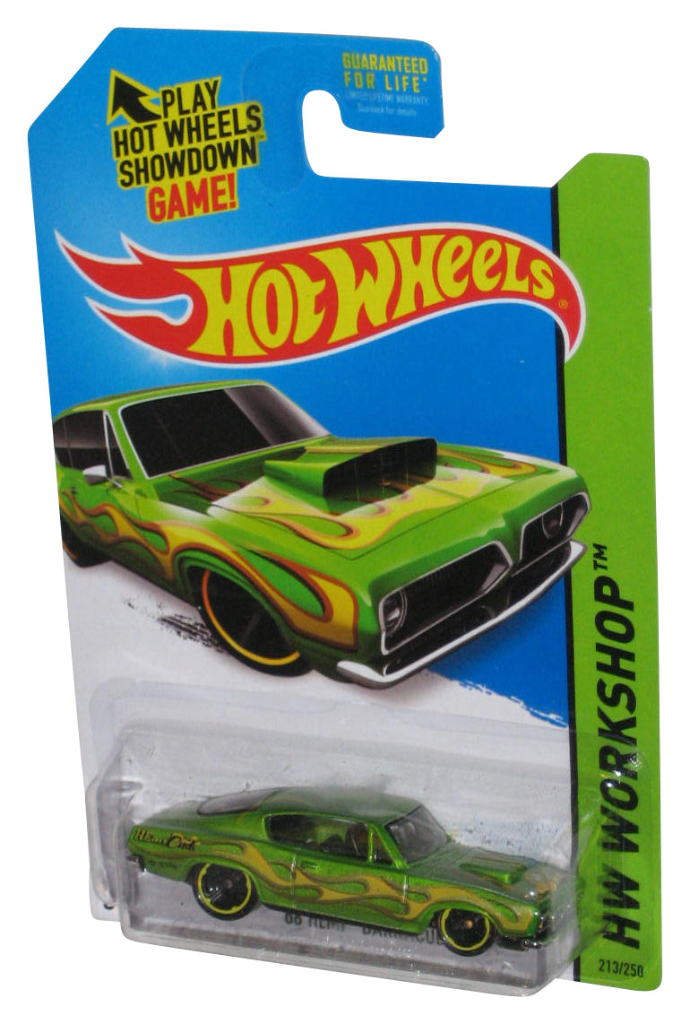 Hot Wheels HW Workshop (2013) Green '68 Hemi Barracuda Toy Car 213/250