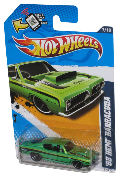 Hot Wheels Muscle Mania Mopar '12 Green '68 Hemi Barracuda Toy Car 87/247
