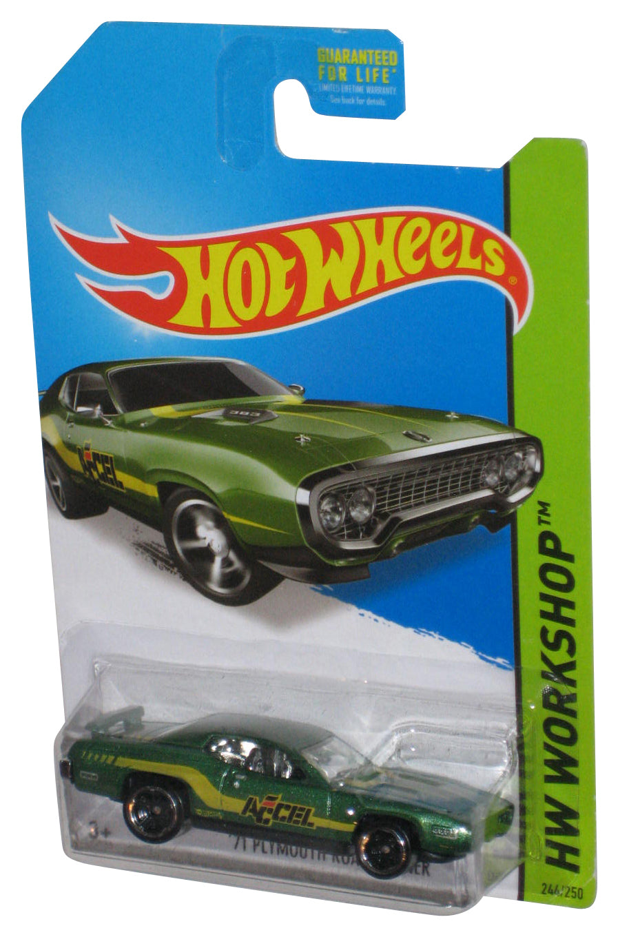 Hot Wheels HW Workshop (2013) Green '71 Plymouth Road Runner Car 244/250