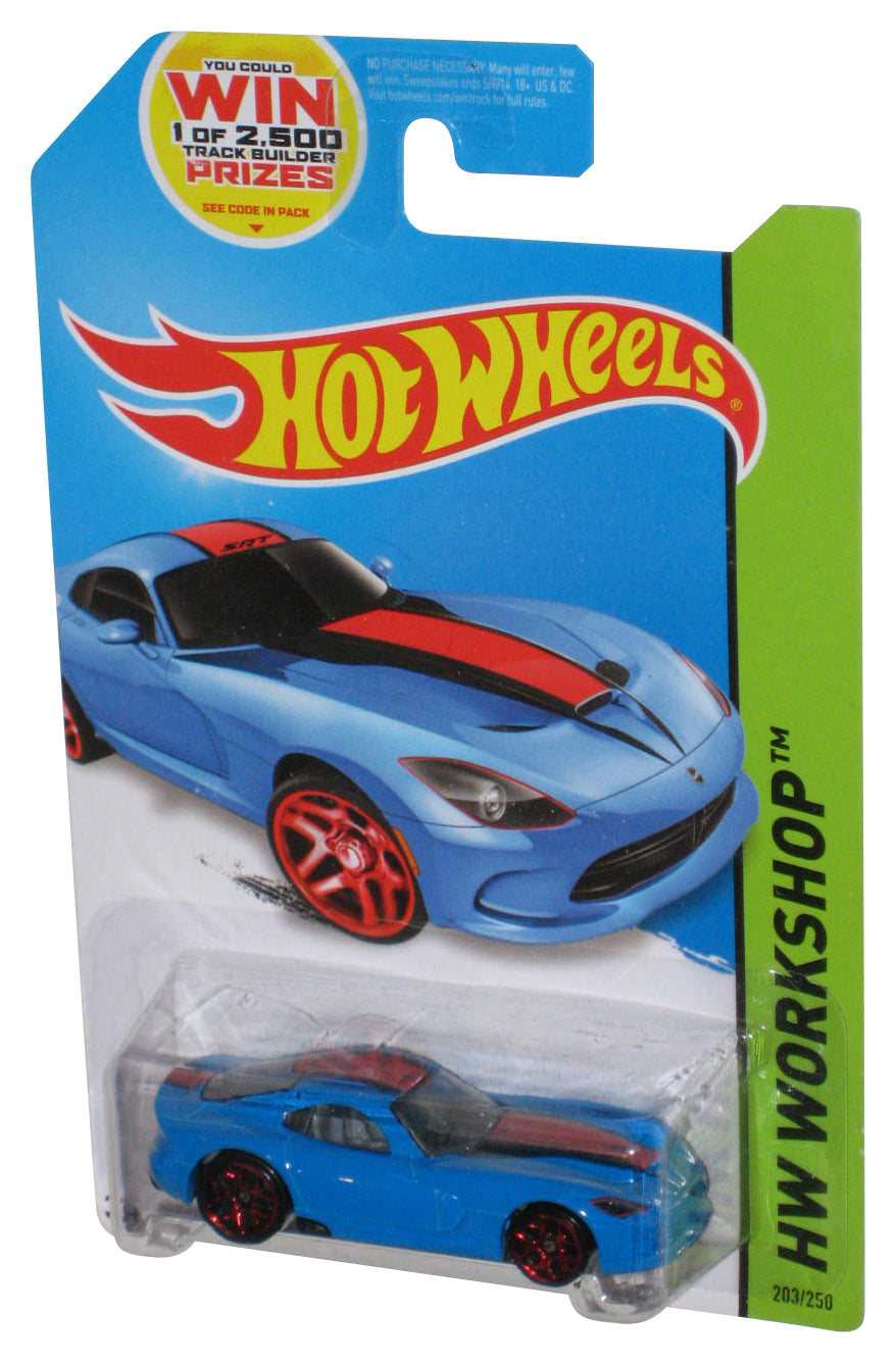 Hot Wheels HW Workshop Blue 2013 SRT Viper Toy Car w/ Red Rims 203/250