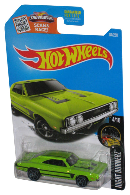 Hot Wheels Night Burnerz 4/10 (2015) Green '69 Dodge Charger 500 Car 84/250