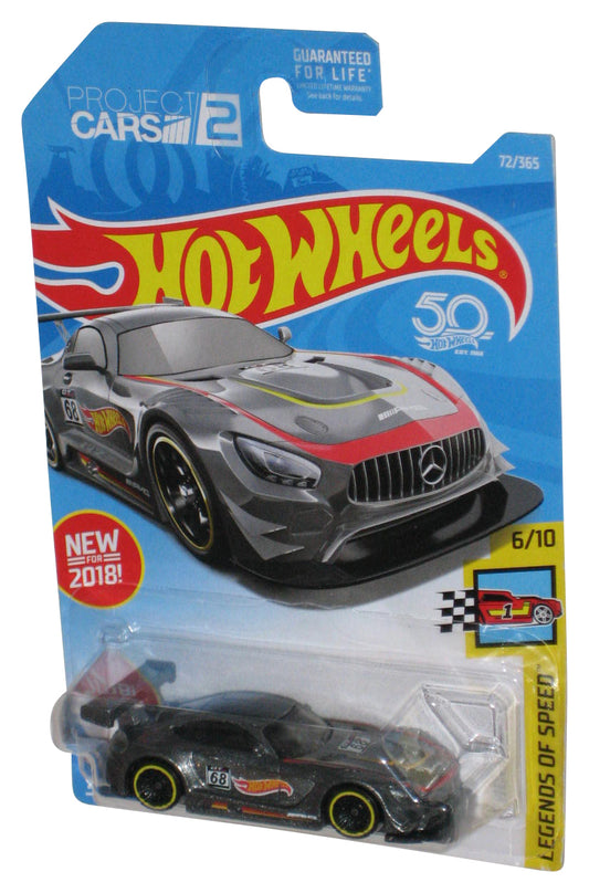 Hot Wheels Project 2 Legends of Speed 6/10 (2018) Silver '16 Mercedes-AMG GT3 Car 72/365 - (Minor Shelf Wear)