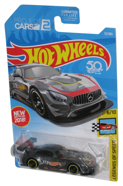 Hot Wheels Project 2 Legends of Speed 6/10 (2018) Silver '16 Mercedes-AMG GT3 Car 72/365 - (Minor Shelf Wear)