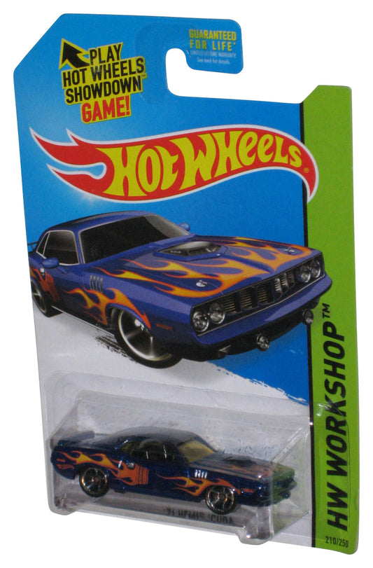 Hot Wheels HW Workshop (2013) Blue '71 Hemi Cuda Toy Car 210/250