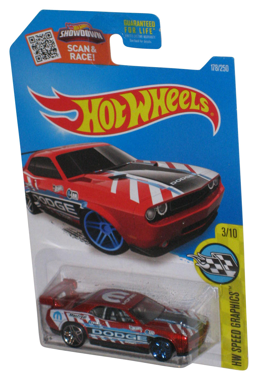 Hot Wheels HW Speed Graphics 3/10 (2015) Red Dodge Challenger Drift Car 178/250