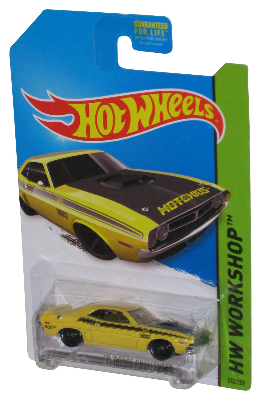 Hot Wheels HW Workshop (2013) Yellow '71 Dodge Challenger Car 242/250