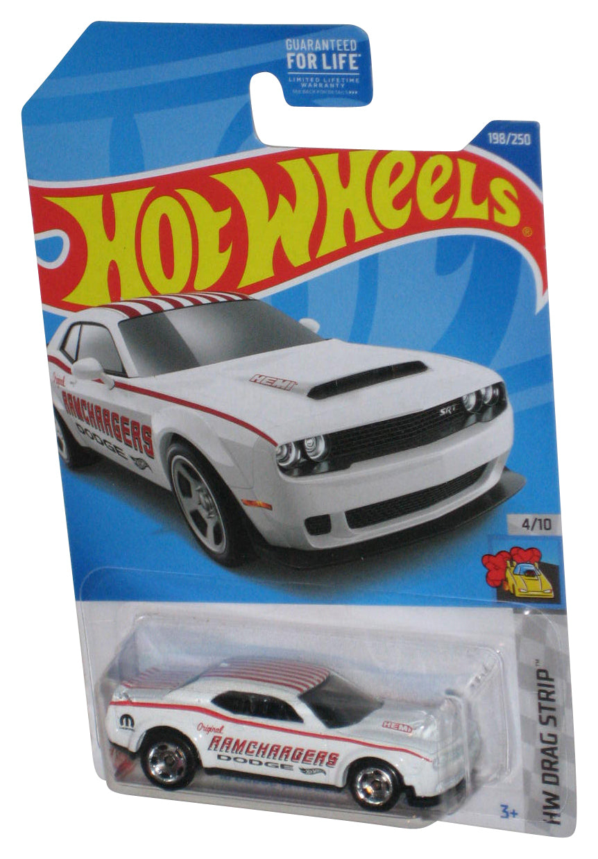 Hot Wheels HW Drag Strip 4/10 (2021) White '18 Dodge Challenger SRT Demon Car 198/250