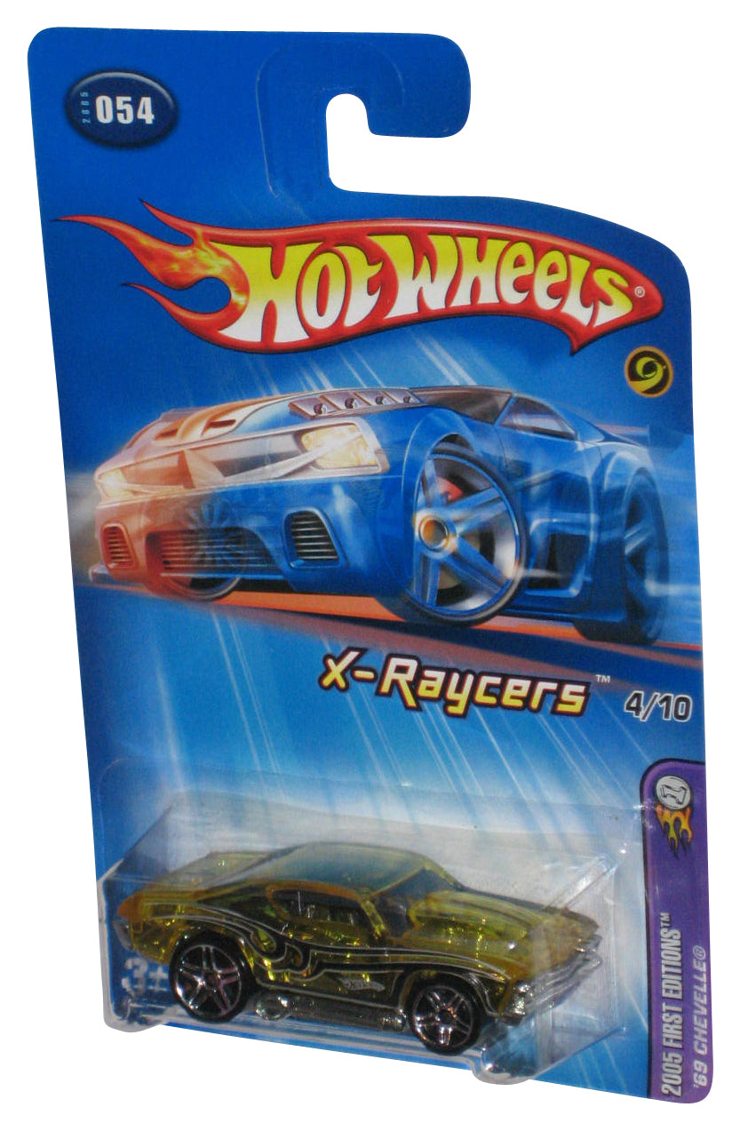 Hot Wheels 2005 First Editions X-Raycers 4/10 Yellow '69 Chevelle Toy Car #054