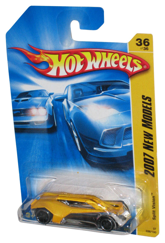 Hot Wheels 2007 New Models (2006) Yellow Split Vision Toy Car 036/180
