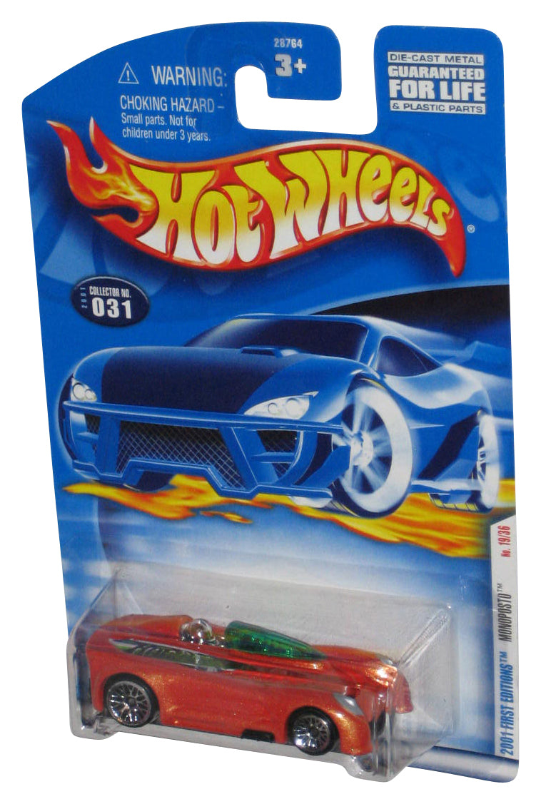 Hot Wheels 2001 First Editions 19/36 Monoposto Orange Toy Car #031