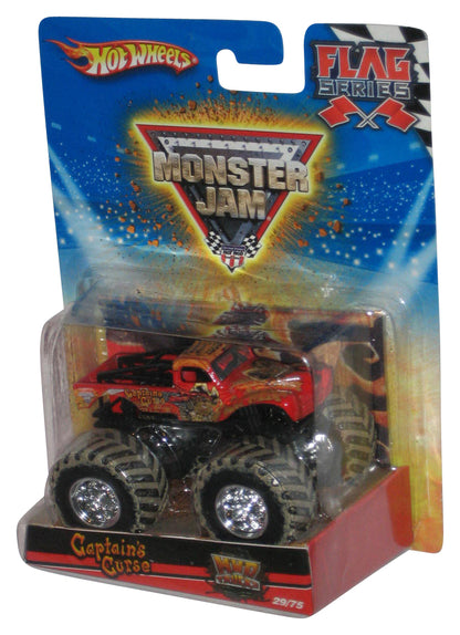 Hot Wheels Monster Jam (2009) Flag Series Red Captain's Curse Mud Truck 29/75