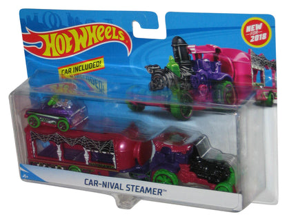 Hot Wheels Car-Nival Steamer (2018) Purple Toy Truck w/ Car