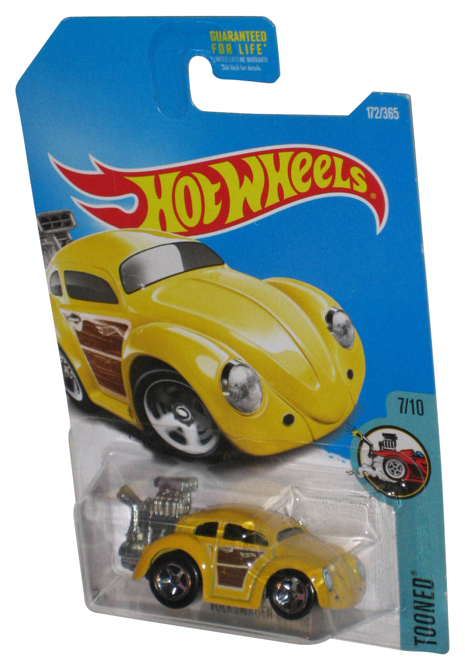 Hot Wheels Tooned 7/10 (2015) Yellow Volkswagen Beetle Toy Car 172/365