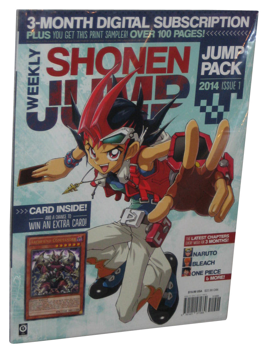 Shonen Jump Pack Weekly 2014 Issue 1 Magazine Paperback Book w/ Yugioh Card