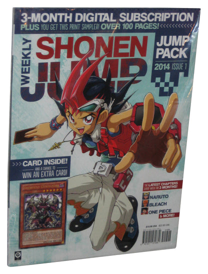 Shonen Jump Pack Weekly 2014 Issue 1 Magazine Paperback Book w/ Yugioh Card