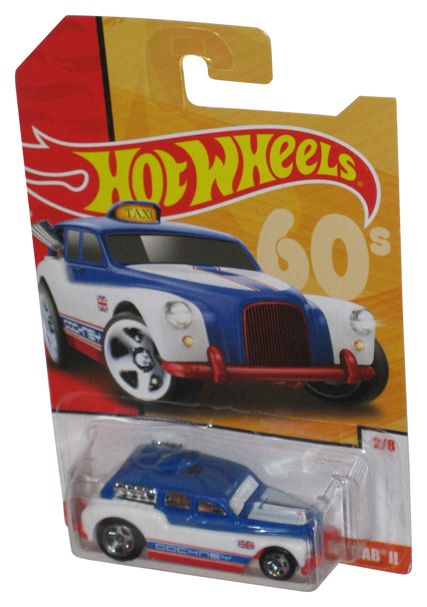 Hot Wheels 60s Cockney Cab II (2017) Blue & White Toy Car 2/8