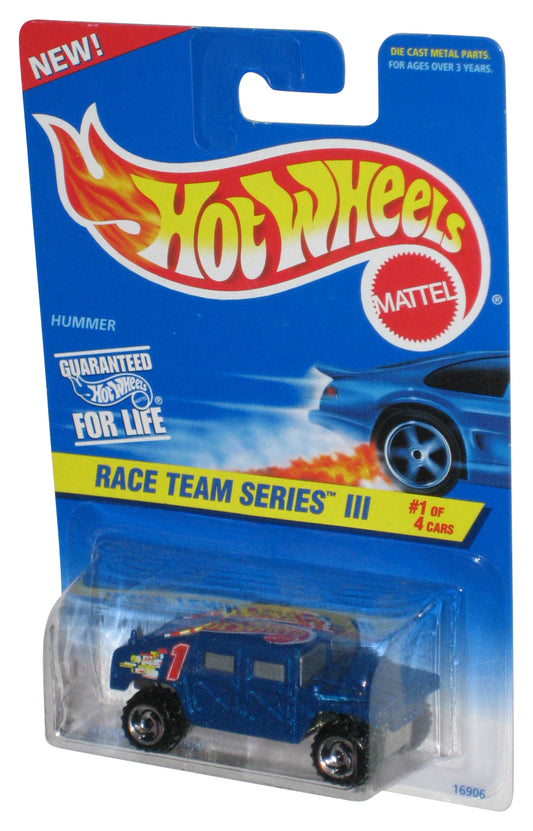Hot Wheels Race Team Series III 1/4 (1996) Blue Hummer Toy Car #533