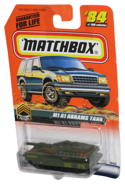 Matchbox Military Patrol (1998) M1 A1 Abrams Green Tank Toy #84/100
