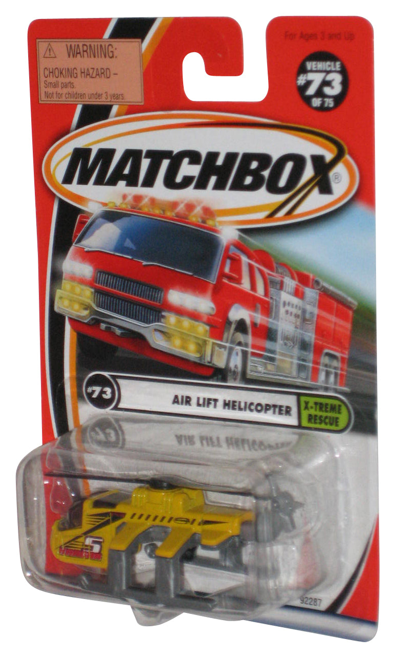 Matchbox X-Treme Rescue (2000) Air Lift Helicopter Yellow Toy #73/75