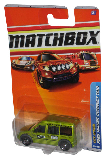 Matchbox City Action (2009) Green Ford Transit Connect Taxi Toy Car 59/100