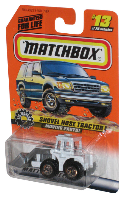 Matchbox Big Movers (1997) White Shovel Nose Tractor Toy #13/75