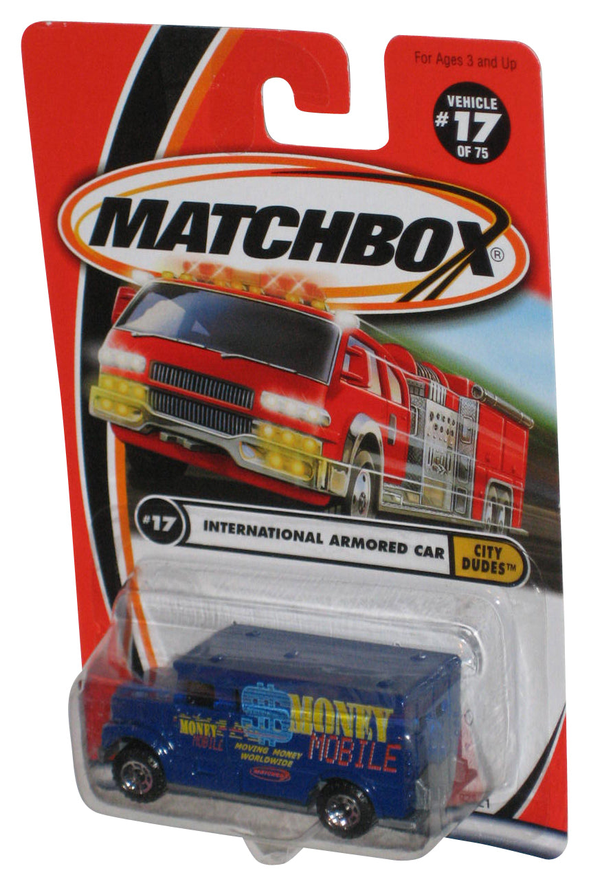 Matchbox City Dudes (2000) Blue International Armored Money Mobile Car #17/75