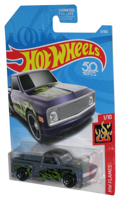 Hot Wheels HW Flames 1/10 (2017) Purple Custom '69 Chevy Pickup Truck 11/365