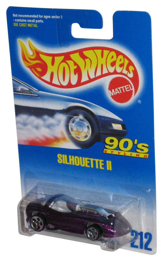 Hot Wheels Silhouette II 90's Styling (1991) Purple Die-Cast Toy Car 212 - (5 Hole Rims)