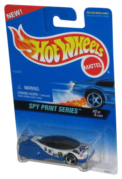 Hot Wheels Spy Print Series (1996) Blue & White Alien Toy Car 2/4