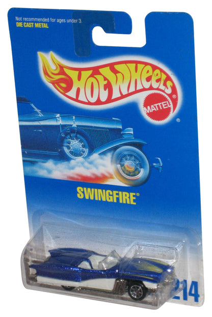 Hot Wheels Swingfire (1991) Mattel Blue & White Toy Car #214