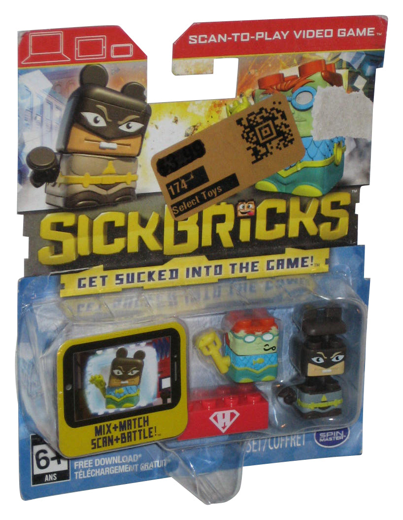 Sick Bricks Batman & Aquaman Double Pack Theme #5 Mini Figure Set - (Dented Plastic)