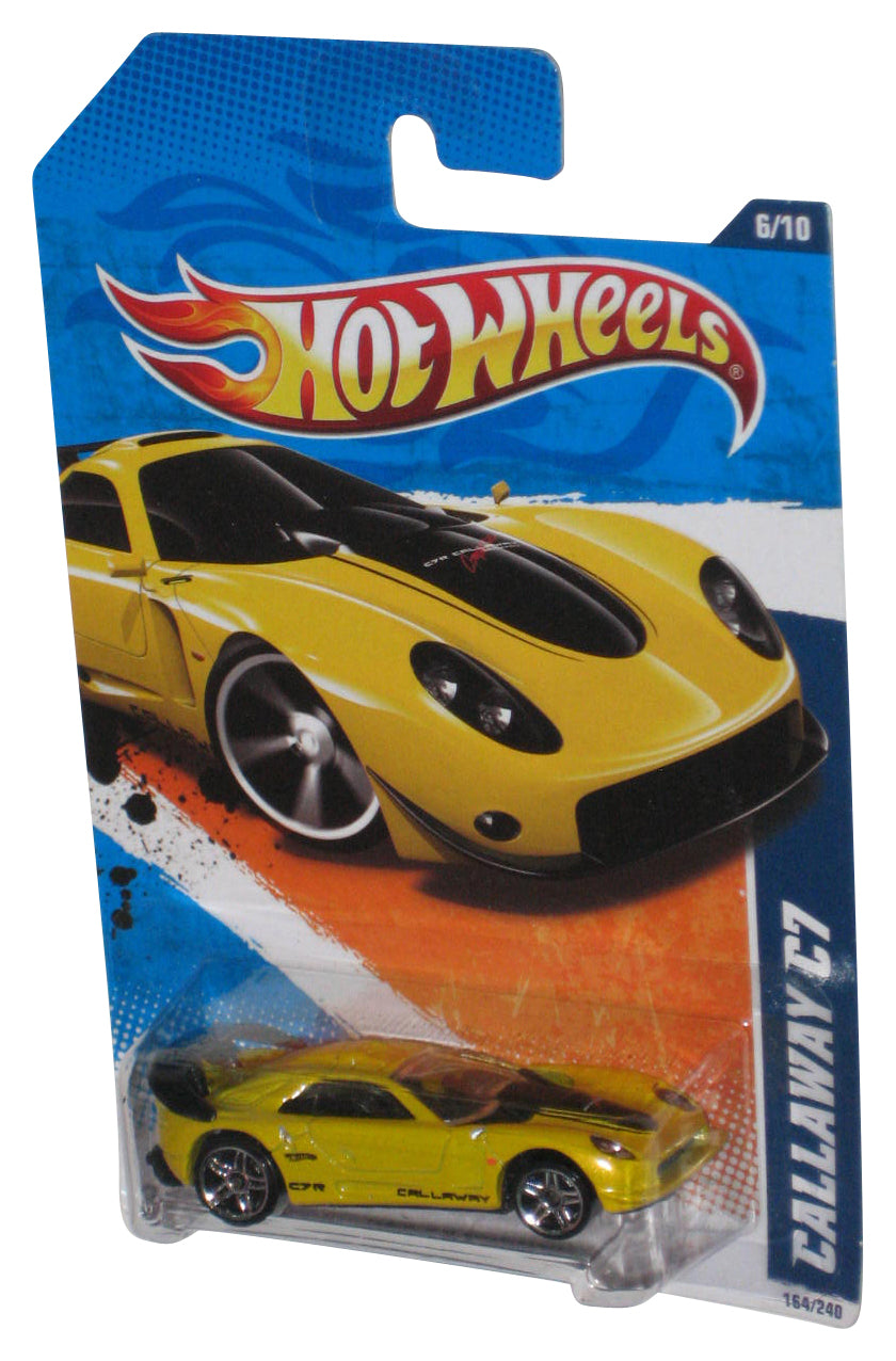 Hot Wheels Hot Auction (2010) Yellow Callaway C7 Toy Car 164/240